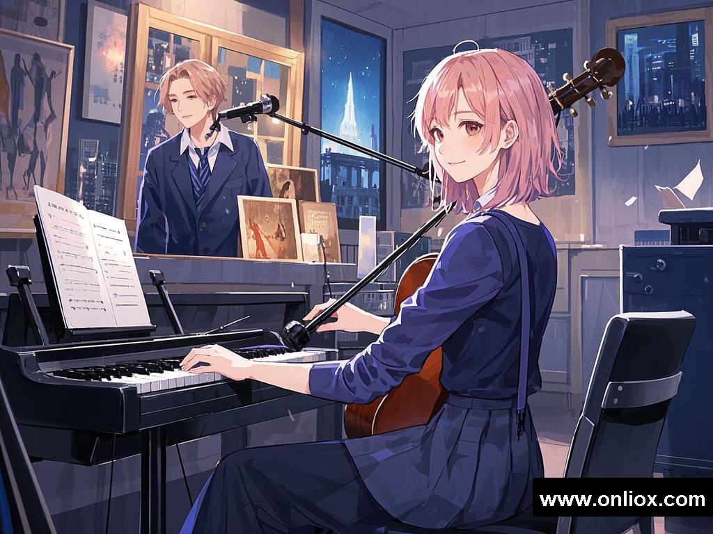 音乐交织的浪漫恋曲