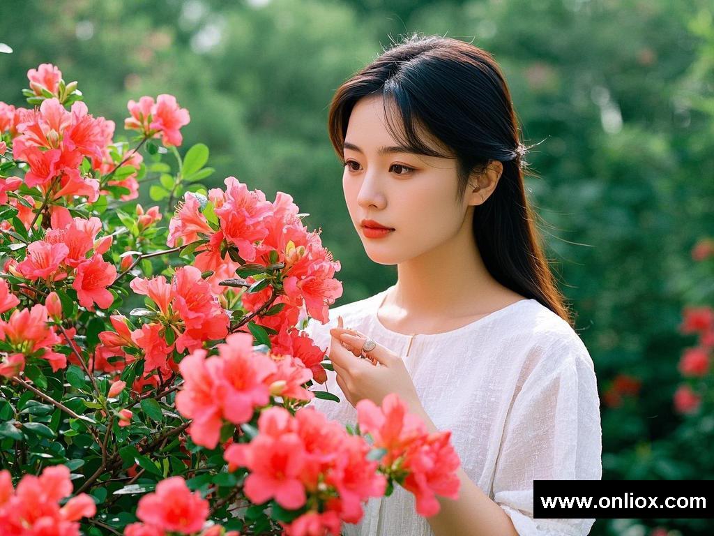花下情事意绵绵